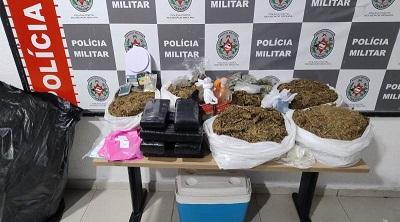 Polícia Militar desarticula ‘depósito de drogas’ e apreende 20 quilos de entorpecentes