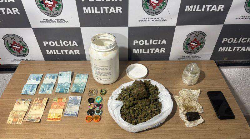 Polícia Militar prende suspeito que escondia drogas dentro de pote de whey protein em João Pessoa