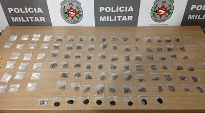 PM ocupa área suspeita de prática de tráfico e apreende drogas de quatro tipos em João Pessoa