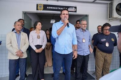 ACADEPOL: Governador em exercício Lucas Ribeiro visita terceira turma do Curso de Formação da Polícia Civil