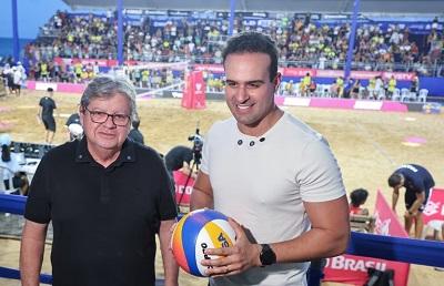 Paraíba World Beach Games: João Azevêdo e Lucas Ribeiro prestigiam final do Circuito Mundial de Vôlei de Praia