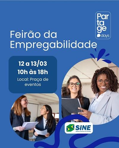 Prefeitura de Campina Grande promove Feirão de Empregabilidade do Sine Municipal durante o Partage Days