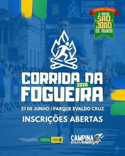 Prefeitura de Campina Grande abre as inscrições para a 43ª edição da Corrida da Fogueira