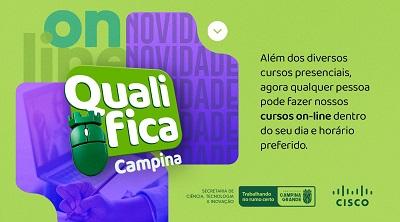 Qualifica Campina: Secti, em parceria com empresa Multinacional, abre inscrições para onze modalidades de cursos online
