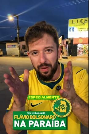 Vereador Fábio Lopes anuncia visita de Flávio Bolsonaro ao São João de Campina no dia 3 e convoca apoiadores
